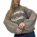 maglione con ricamo ho sempre ragione